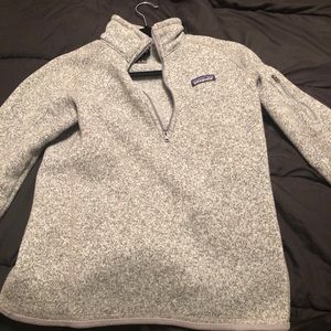 GREY WHITE SPECKLED PATAGONIA FLEECE JACKET